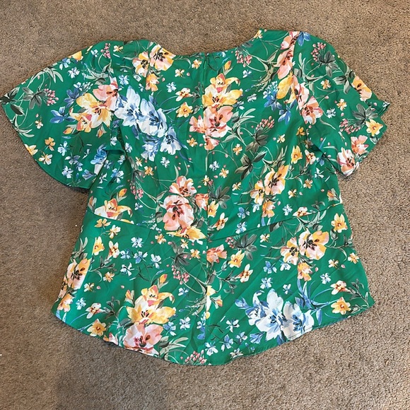 LOFT Plus Floral Peplum Blouse - Picture 4 of 5